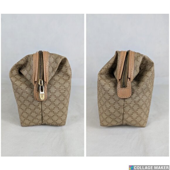 Celine Macadam Vintage Clutch Bag Beige Pouch Made in Italy - Picture 6 of 10